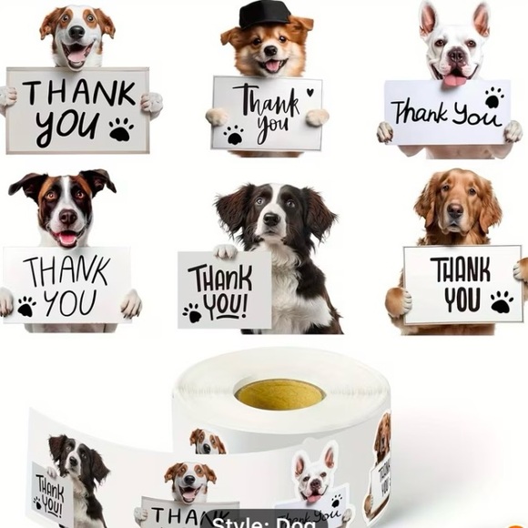 Bundle of 75-25 Poly mailers (10*13), 25 thank you cards & 25 thank you stickers - Picture 3 of 6